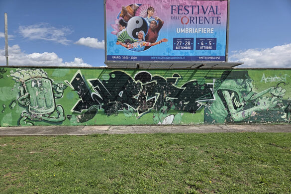 Foto  murales stadio degradato