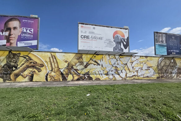 Foto murales stadio degradato