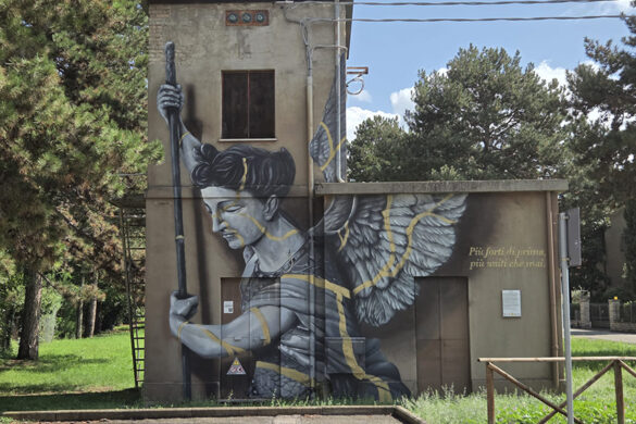 Foto odierna murales San Michele kintsugi